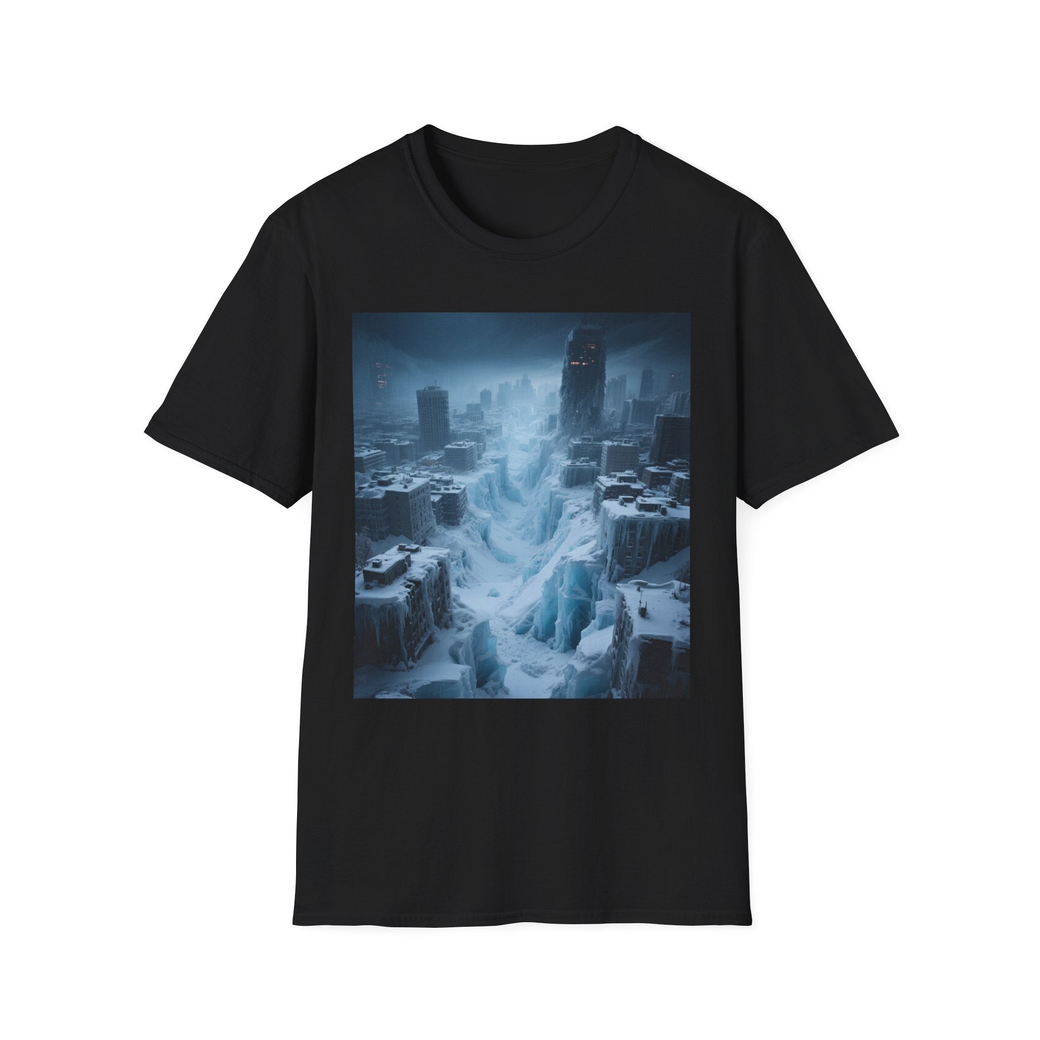 Frozen Landscape T-Shirt, Cozy Graphic Tee, Winter Adventure Apparel, Perfect Gift for Nature Lovers, Unisex Winter Wear