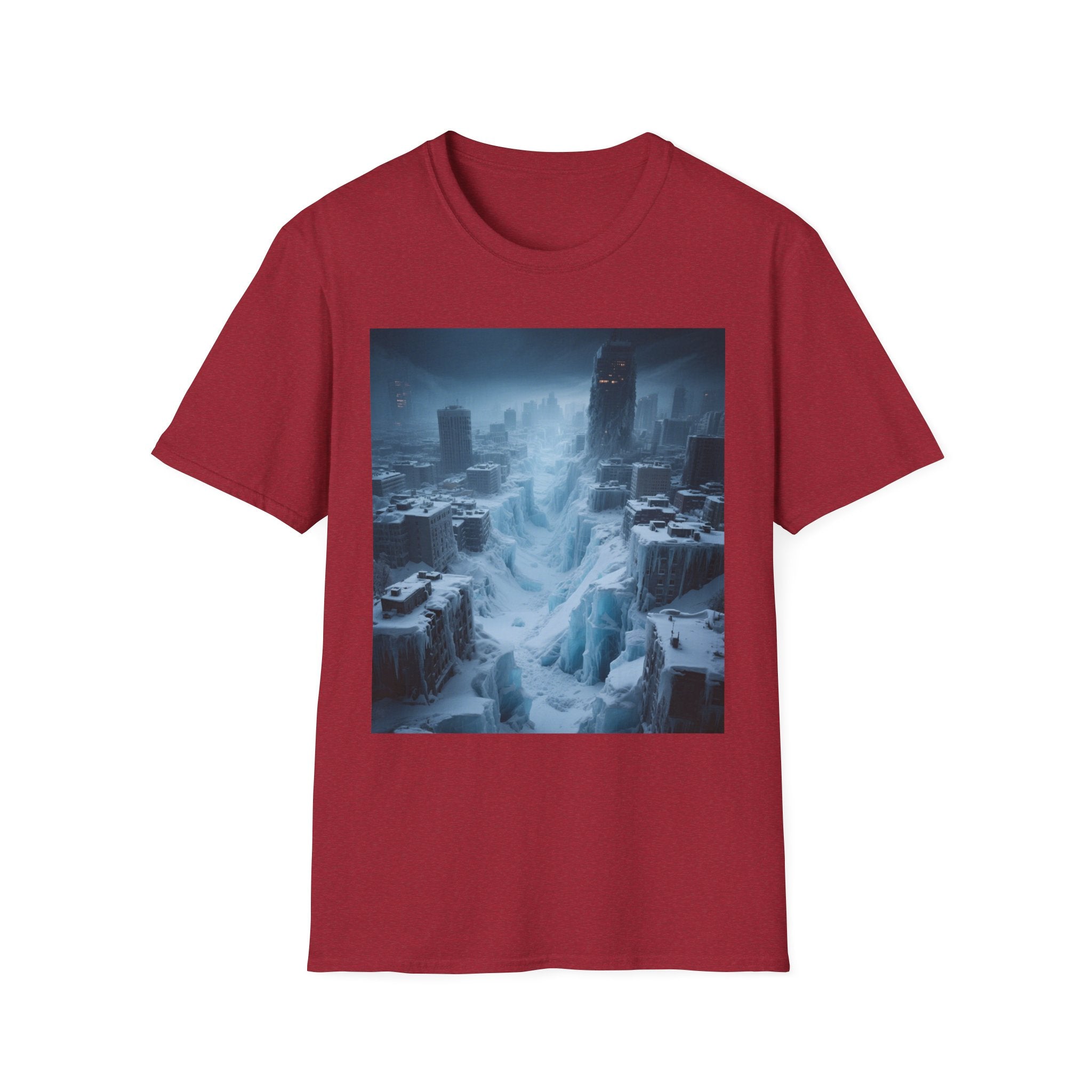 Frozen Landscape T-Shirt, Cozy Graphic Tee, Winter Adventure Apparel, Perfect Gift for Nature Lovers, Unisex Winter Wear