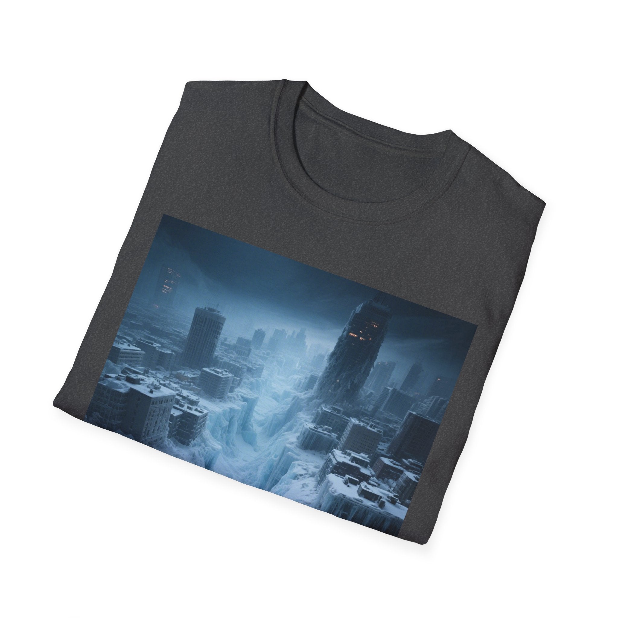 Frozen Landscape T-Shirt, Cozy Graphic Tee, Winter Adventure Apparel, Perfect Gift for Nature Lovers, Unisex Winter Wear