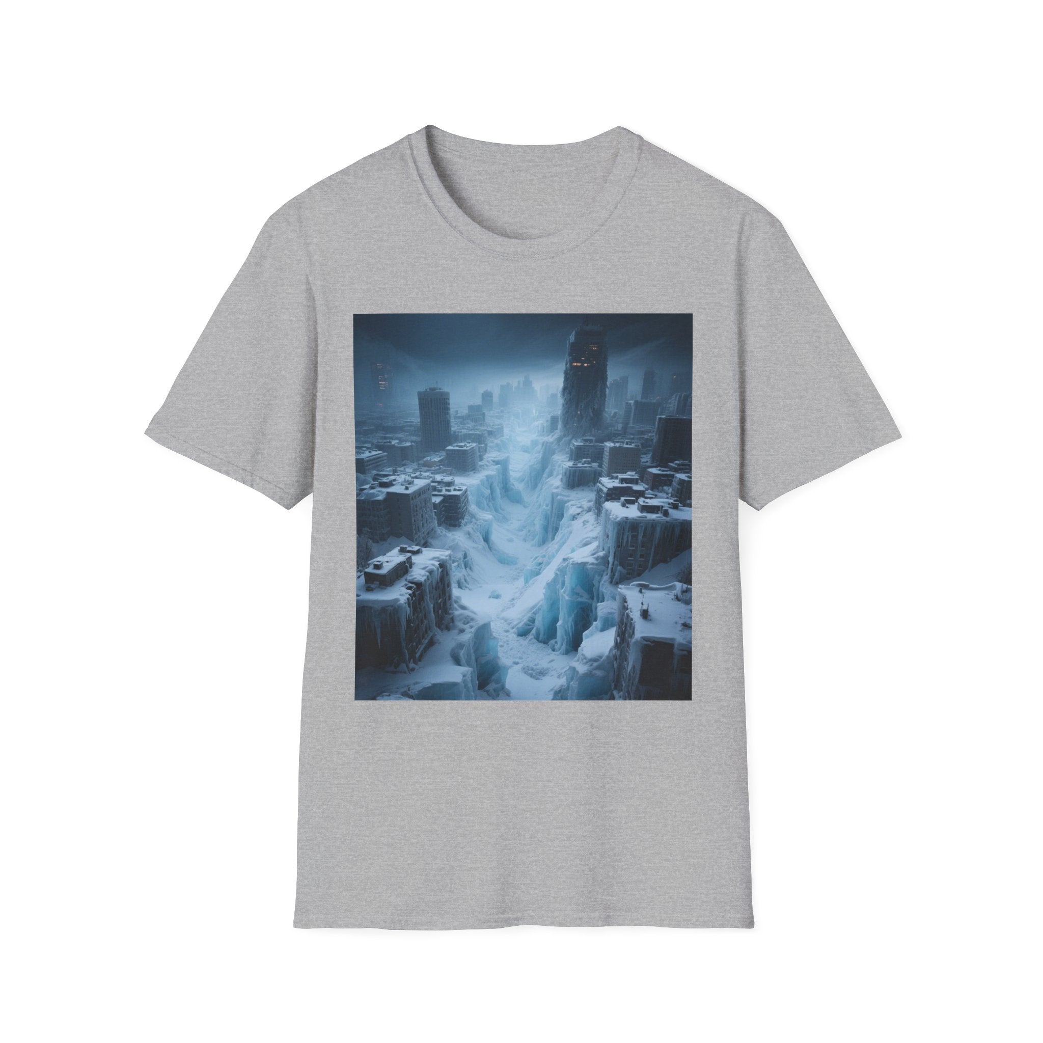 Frozen Landscape T-Shirt, Cozy Graphic Tee, Winter Adventure Apparel, Perfect Gift for Nature Lovers, Unisex Winter Wear