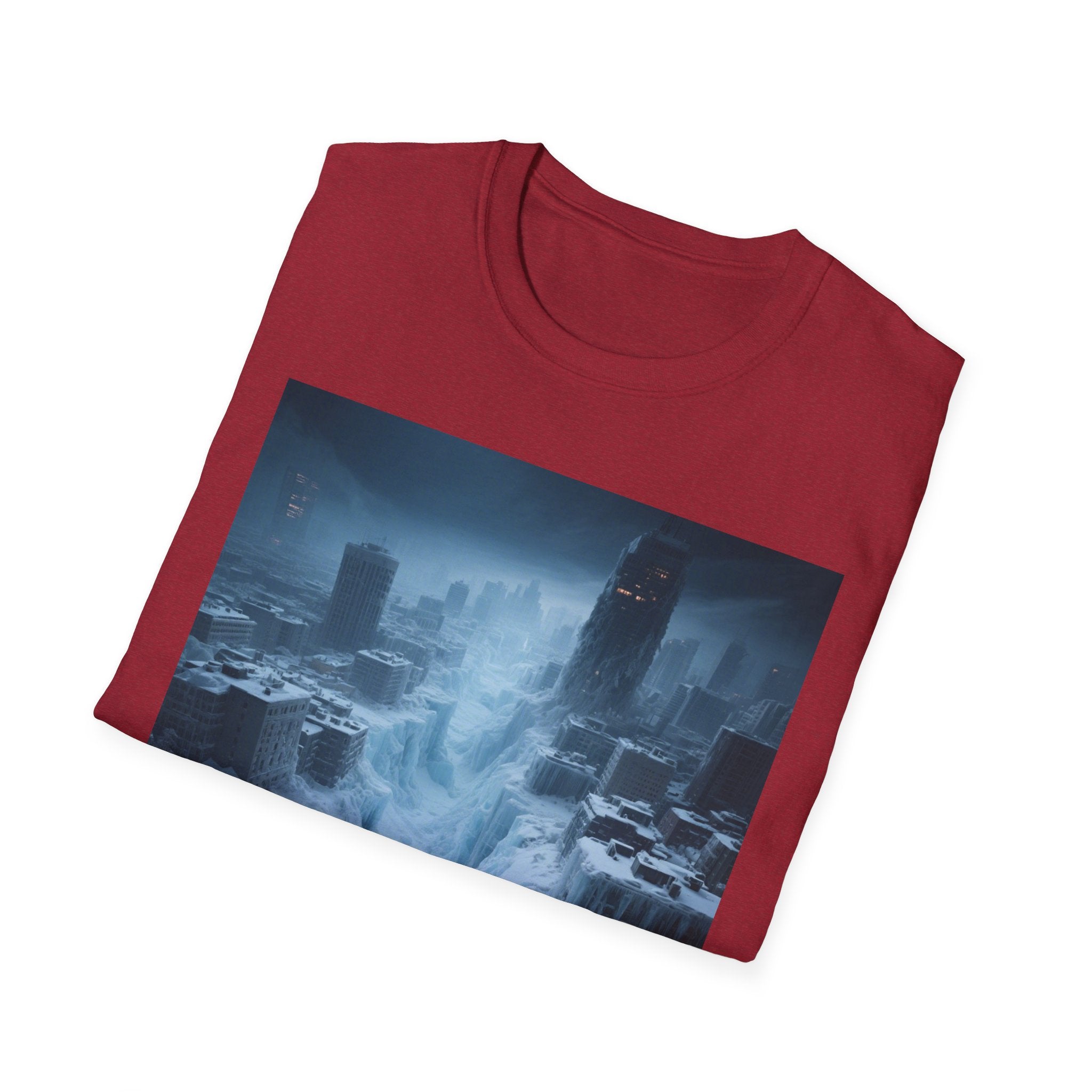 Frozen Landscape T-Shirt, Cozy Graphic Tee, Winter Adventure Apparel, Perfect Gift for Nature Lovers, Unisex Winter Wear