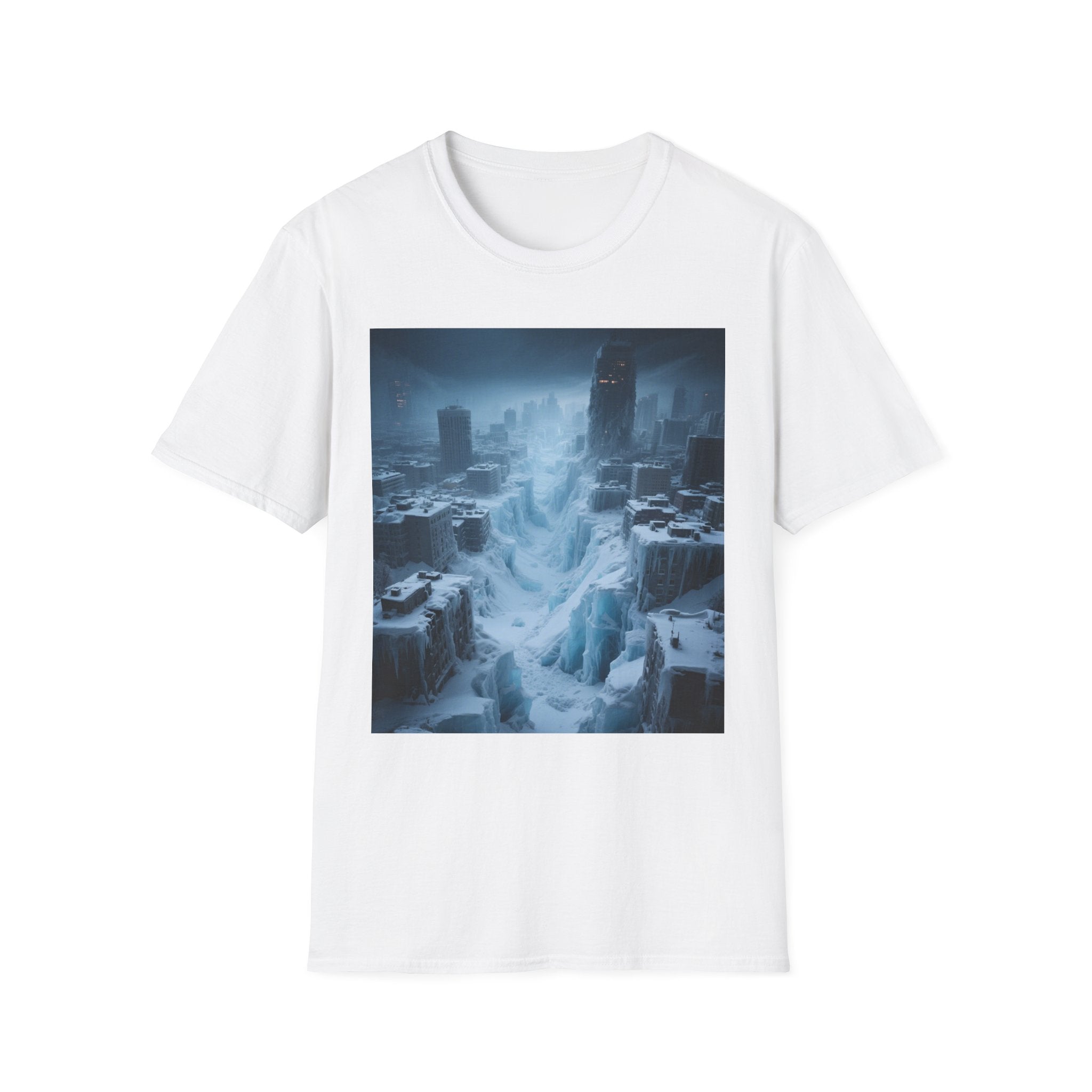 Frozen Landscape T-Shirt, Cozy Graphic Tee, Winter Adventure Apparel, Perfect Gift for Nature Lovers, Unisex Winter Wear