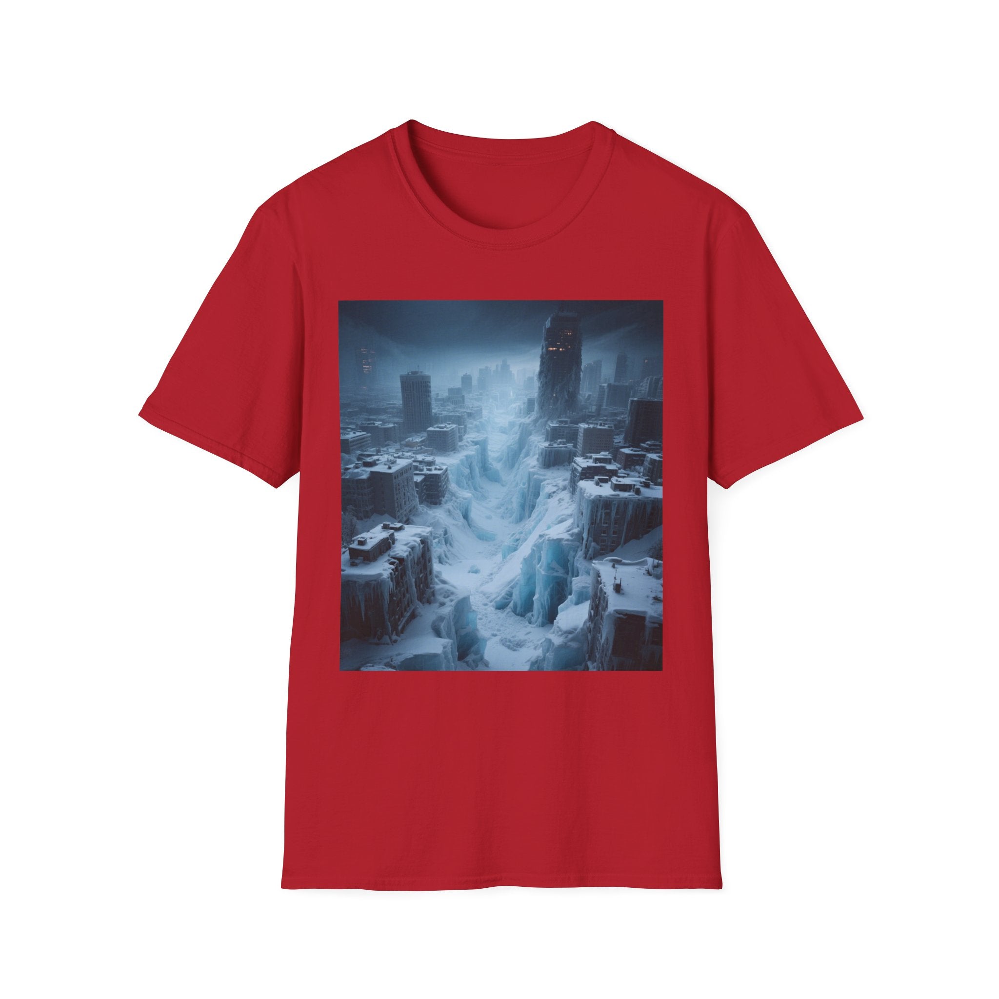 Frozen Landscape T-Shirt, Cozy Graphic Tee, Winter Adventure Apparel, Perfect Gift for Nature Lovers, Unisex Winter Wear
